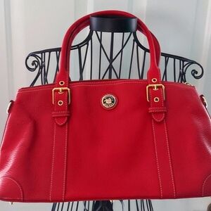 Beautiful vintagd Dooney and Bourke red bag set